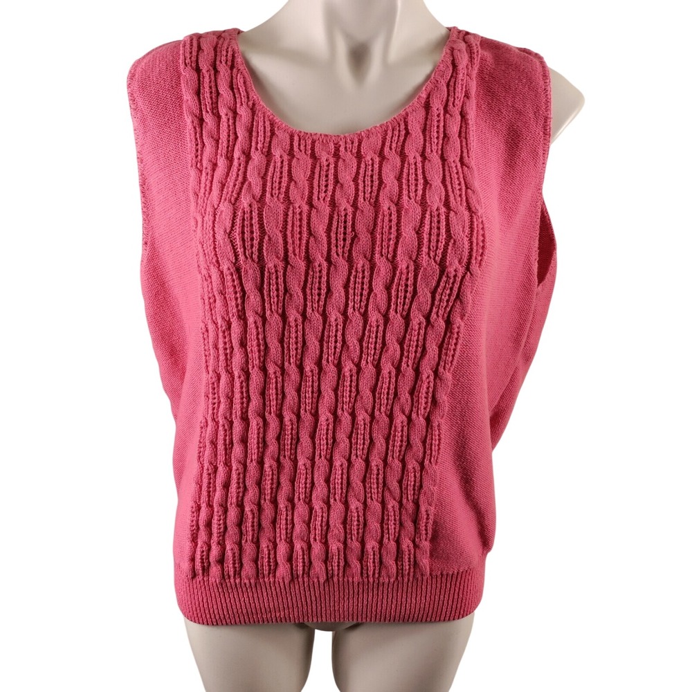 Folio By Fire Islander Women Sweater Vest Size 42 Barbie Vintage